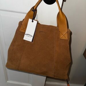 *BRAND NEW WITH TAGS* American Leather Co. Ada Triple Entry Leather Satchel